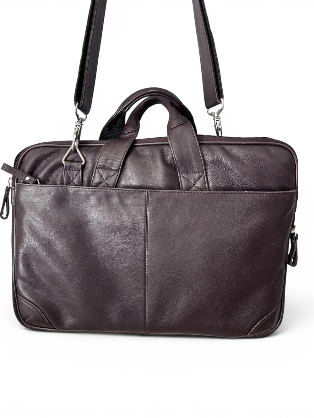Latico Brown Faux Leather Briefcase Laptop Bag